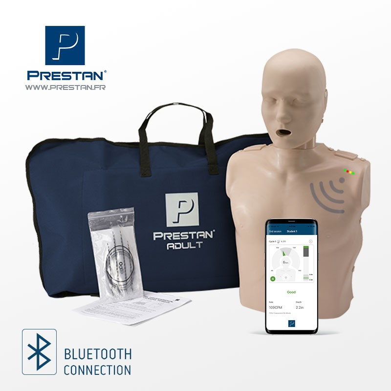 Mannequin adulte connecté utilisé pour les exercices de réanimation